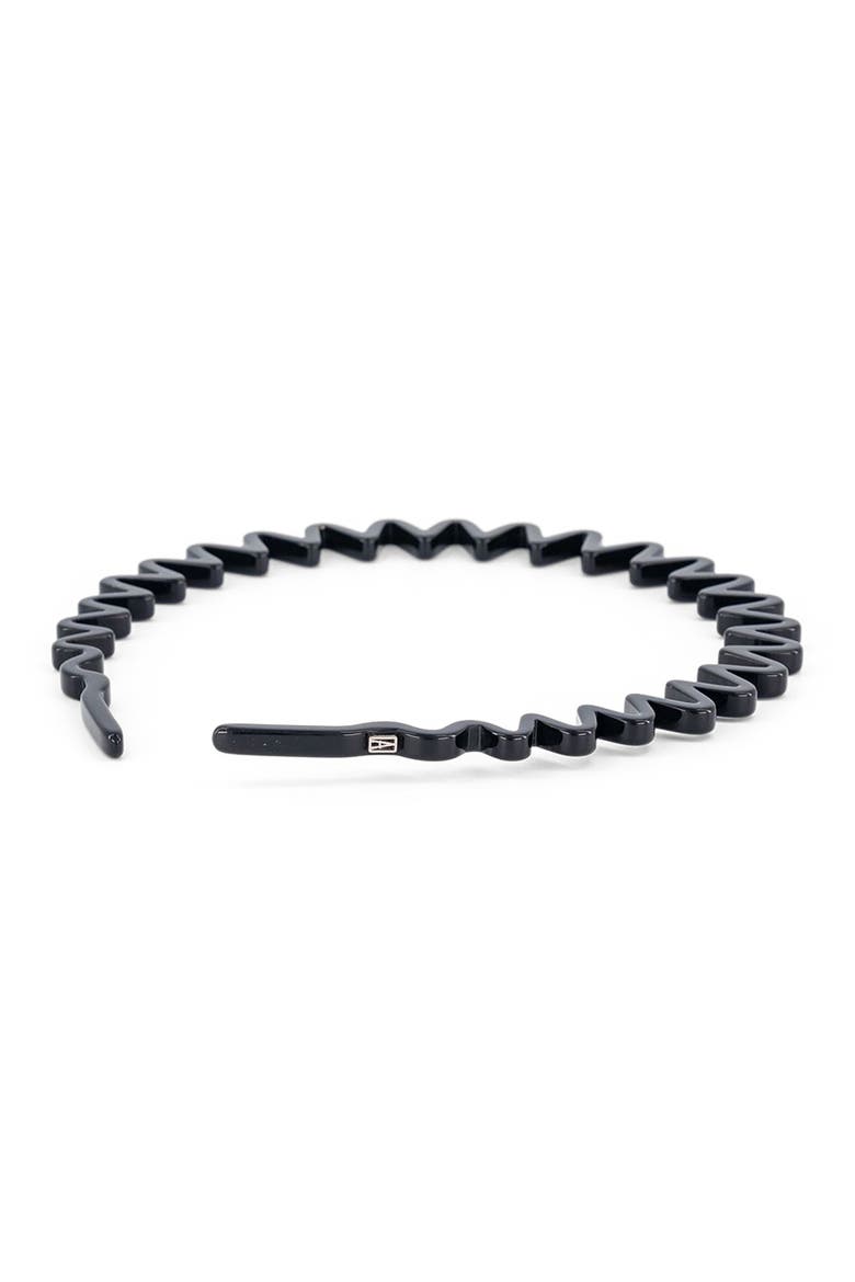 Alesia Acetate Headband, Alternate, color, Black