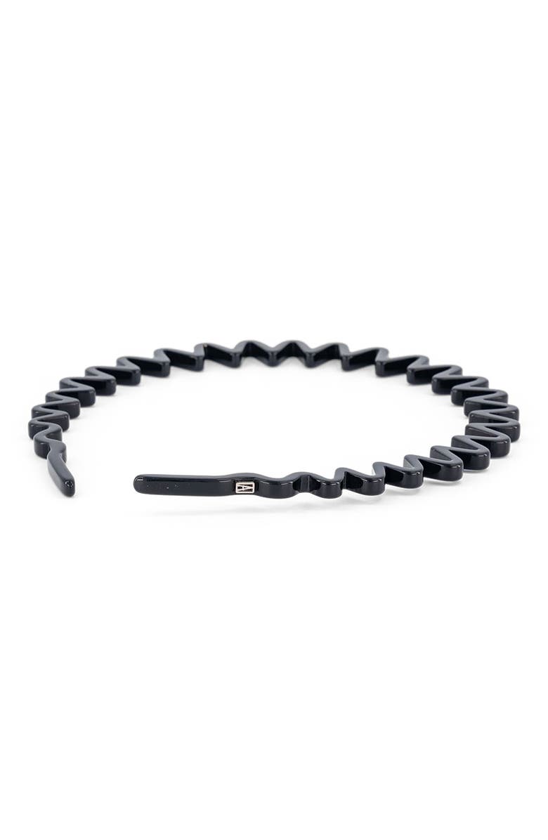 Alexandre de Paris Alesia Acetate Headband, Alternate, color, Black