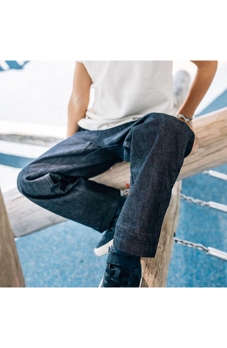 Jackalo Kids’ Jules Organic Cotton Twill Pants, Alternate, color, Lightweight Denim