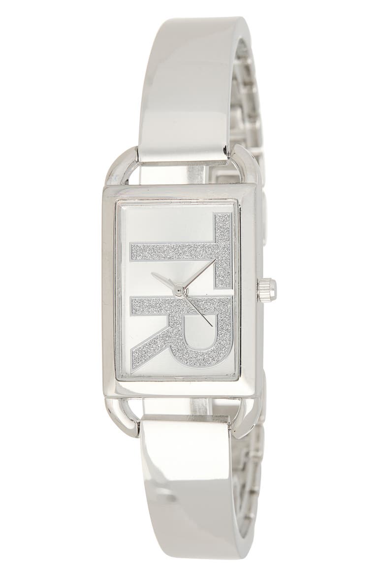 TR Logo Cuff Bracelet Watch, 22mm, Main, color, SILVER