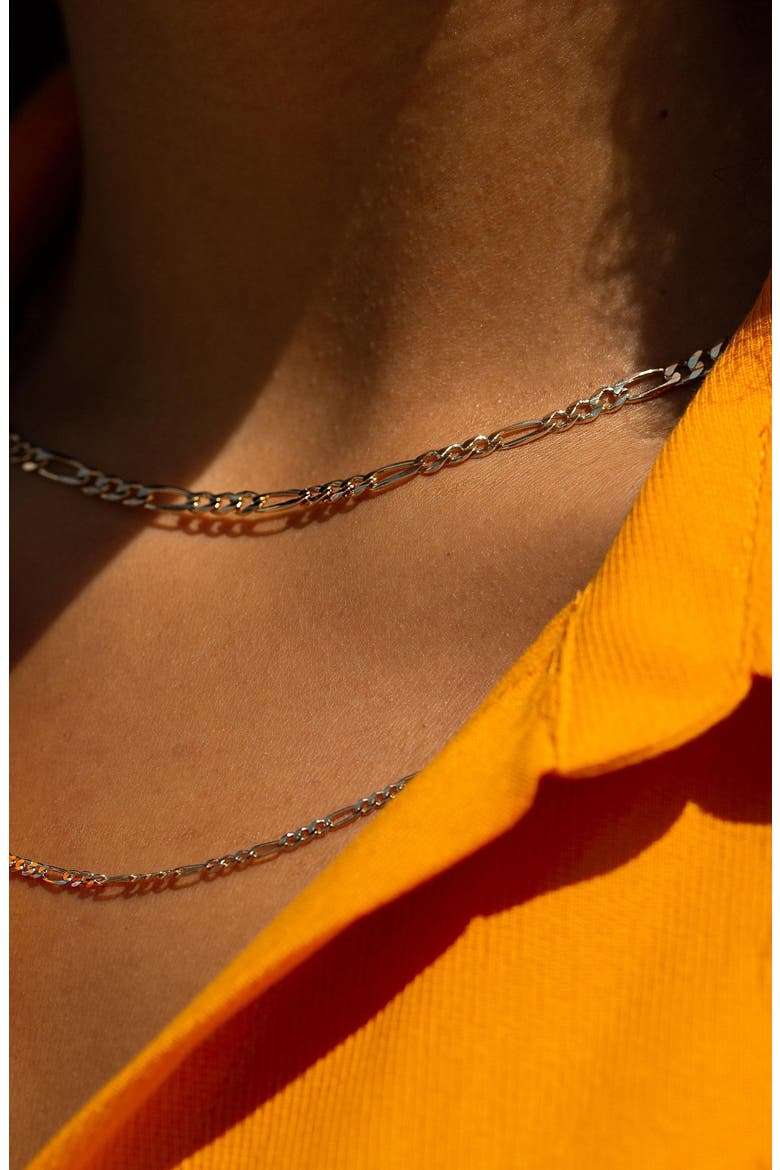 Figaro Chain Necklace, Alternate, color, Yellow Gold Vermeil