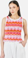 Yumi Stripe Crochet Stripe Vest Top