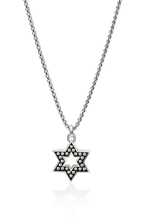 Nailhead Star of David Pendant Necklace