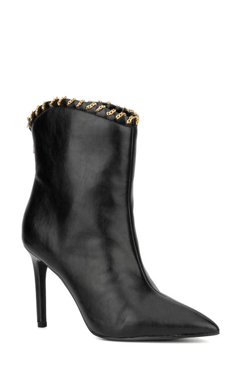 Deborah Faux Leather Western Bootie (Women)