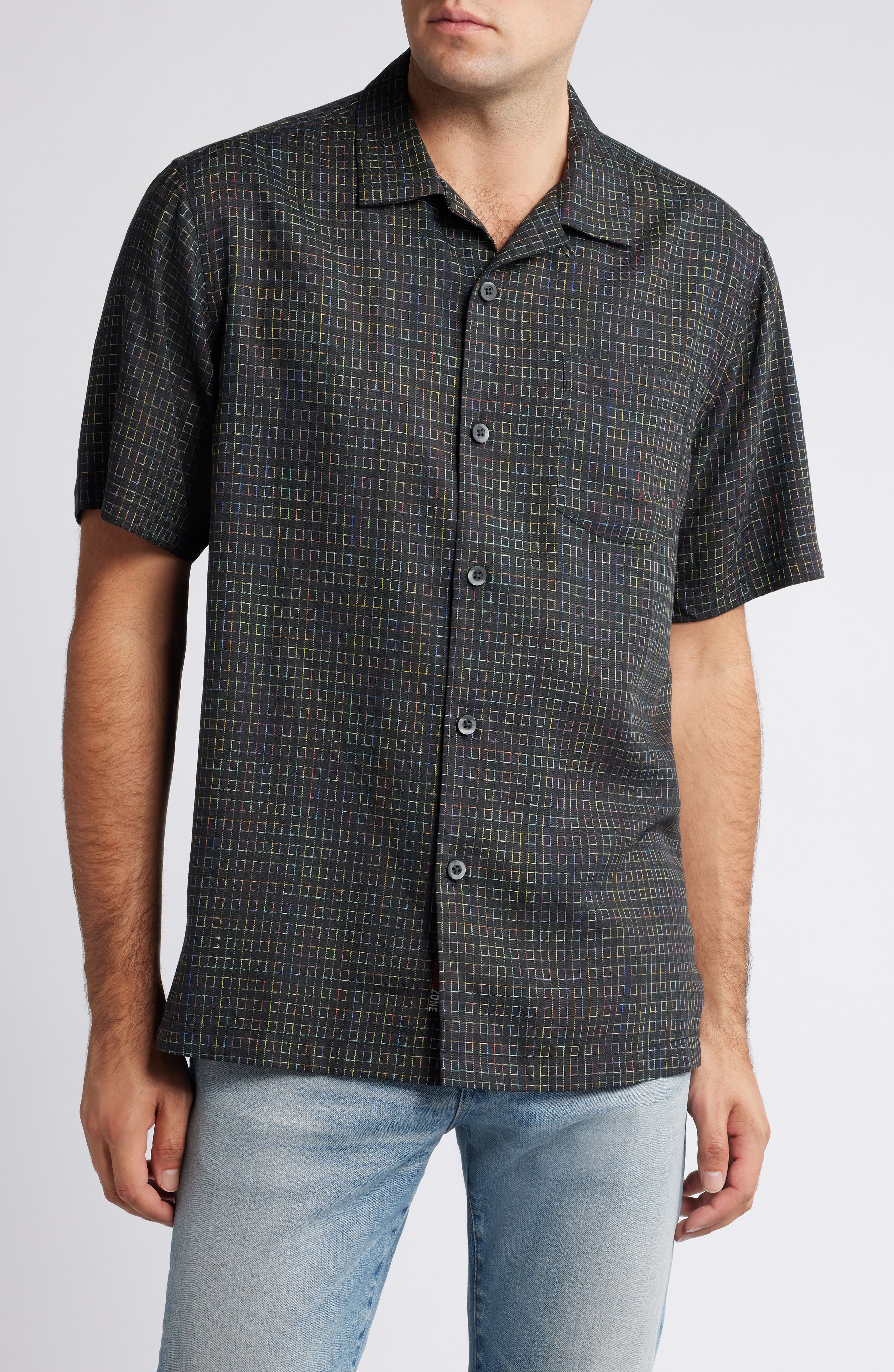 Tommy Bahama Coconut Point Prismatic Check IslandZone® Performance Camp Shirt