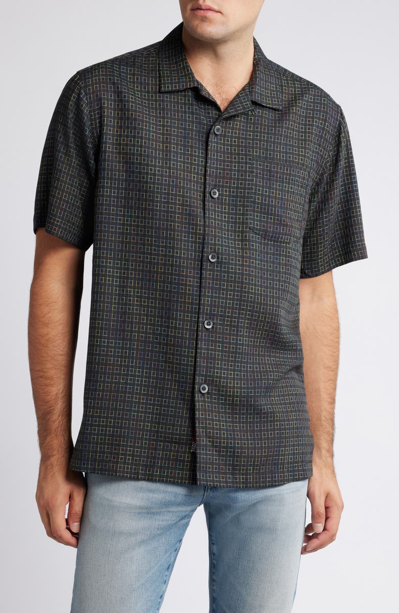 Tommy Bahama Coconut Point Prismatic Check IslandZone<sup>®</sup> Performance Camp Shirt, Main, color,