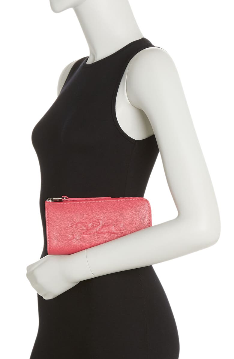 Longchamp Three Quarter Zip Continental Wallet, Alternate, color,