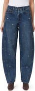 Habitual Evie High Waist Grommet Barrel Leg Jeans