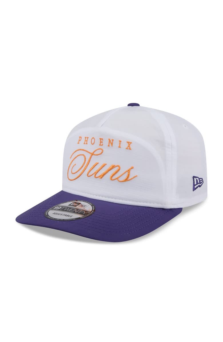 New Era Men's New Era White/Purple Phoenix Suns 2025 NBA Draft On-Stage Nylon 19TWENTY Adjustable Hat, Alternate, color, White