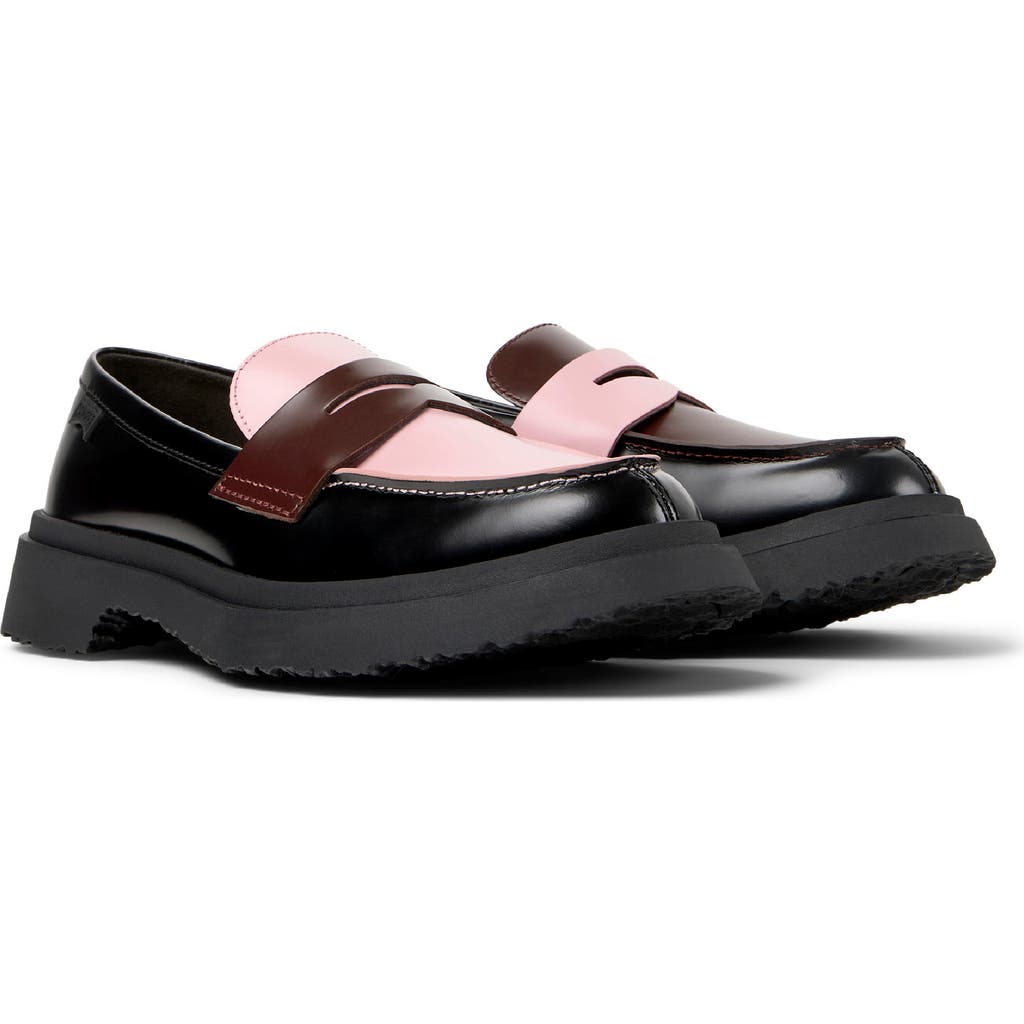 Camper Walden Penny Loafer In Burgundy