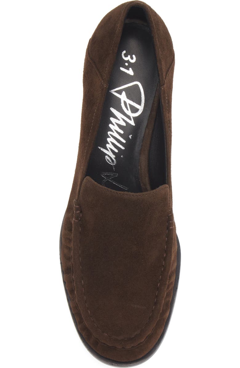 3.1 Phillip Lim Nadia Heeled Loafer, Alternate, color, Chocolate