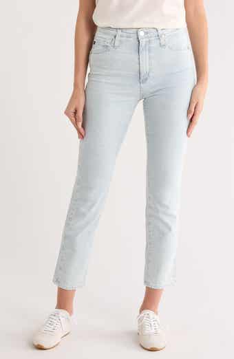 AG Isabelle Stripe High Waist Side Panel Ankle Skinny Jeans