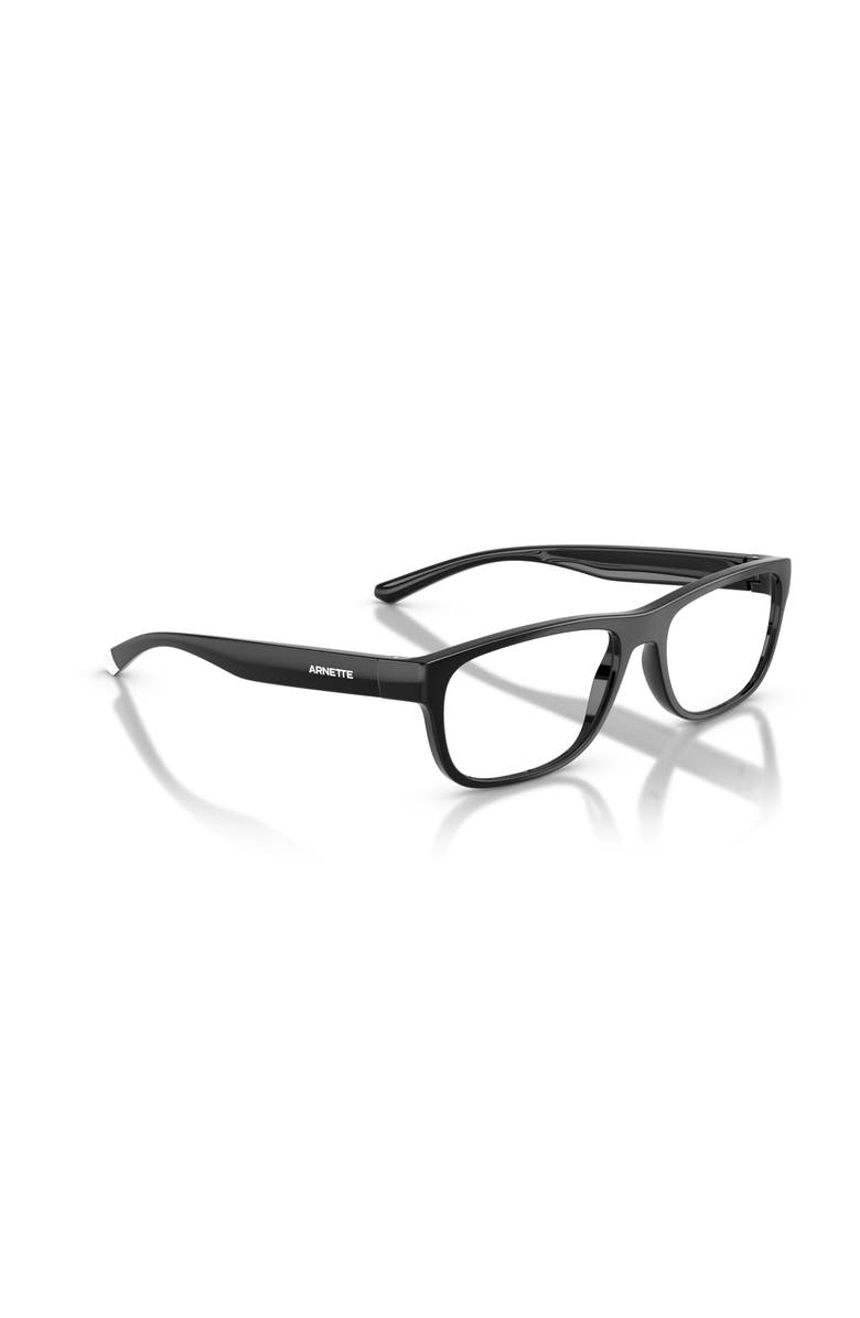 ARNETTE 58mm Rectangle optical glasses, Alternate, color, Black