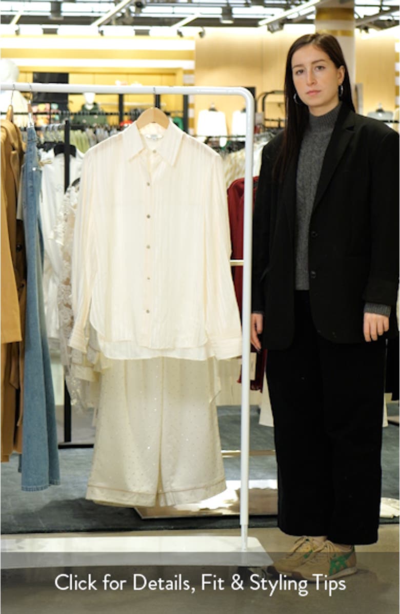 Tonal Stripe Button-Up Shirt, sales video thumbnail