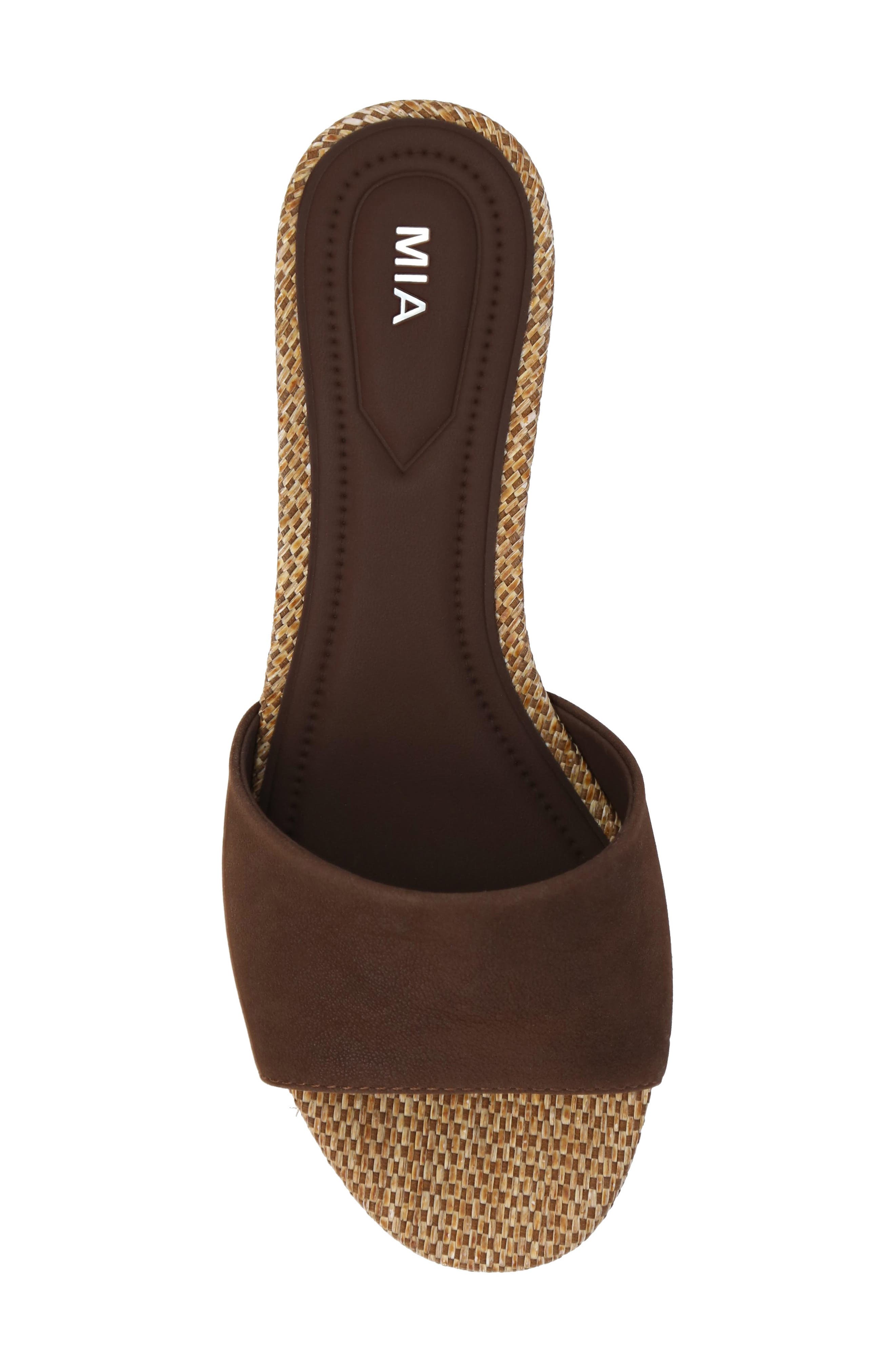 MIA Maiah Slide Sandal, Alternate, color, Chocolate
