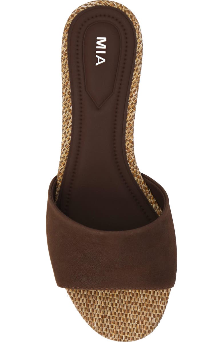 MIA Maiah Slide Sandal, Alternate, color, Chocolate