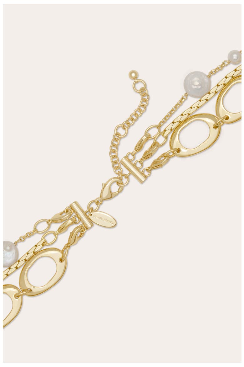 Elissa Multi Strand Necklace, Alternate, color, GOLD/ PEARL