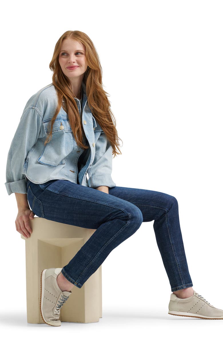 Lee Rider<sup>™</sup> Slim Straight Leg Jeans, Alternate, color, Valiant Indigo