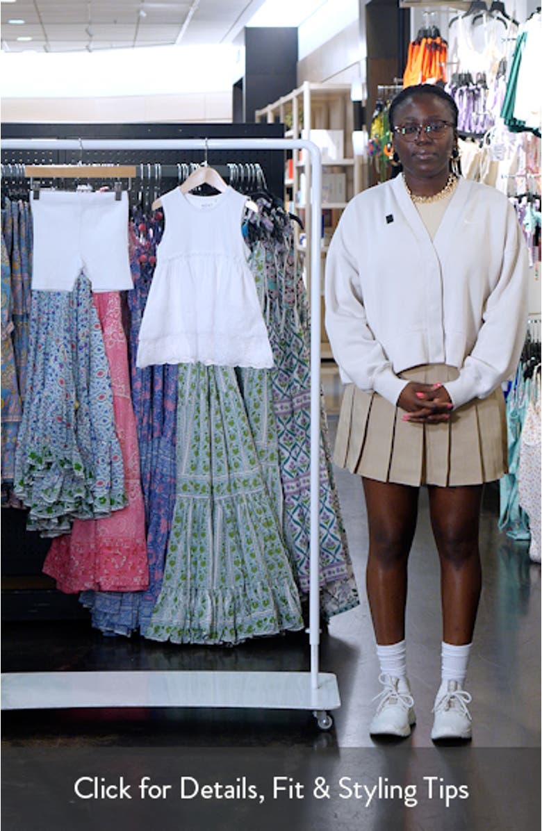 Kids' Broderie Anglaise Babydoll Tank & Ribbed Shorts Set, sales video thumbnail