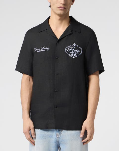 Linen Bowling Shirt Tennis Club Men