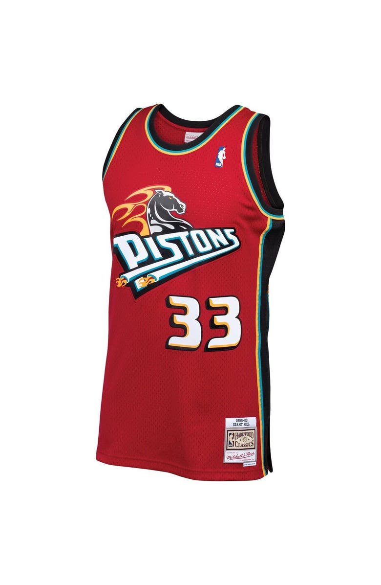 Mitchell & Ness Men's Mitchell & Ness Grant Hill Red Detroit Pistons 1999-00 Hardwood Classics Swingman Jersey, Alternate, color, 