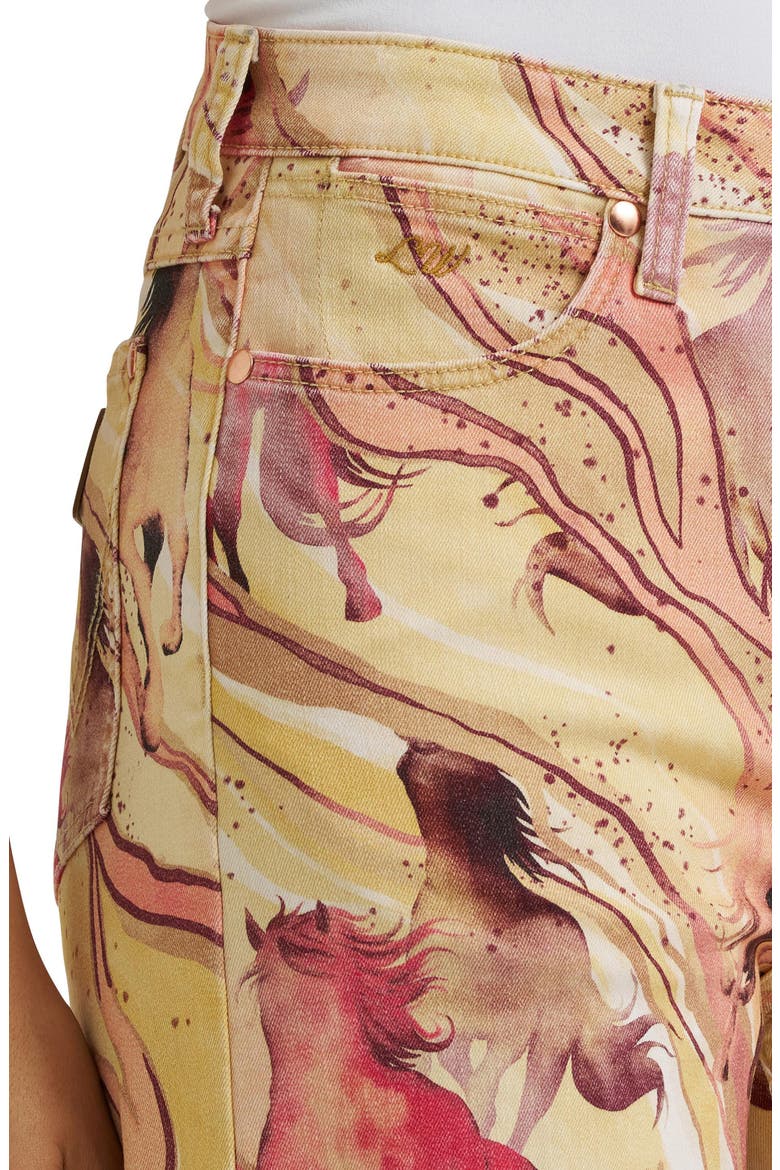 Western High Waist Wide Leg Jeans, Alternate, color, MARBLED HORSE