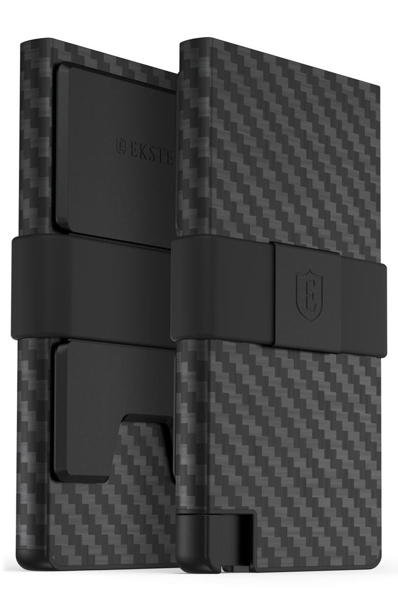 EKSTER Pro Button Release Recycled Metal Card Holder, Alternate, color, Carbon Fiber