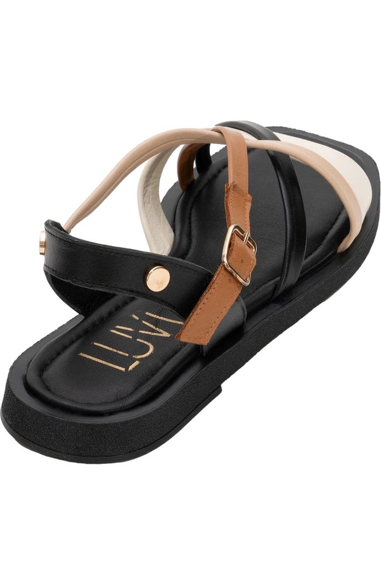 Forever & Always Shoes Rouse Leather Sandal, Alternate, color, Black Leather