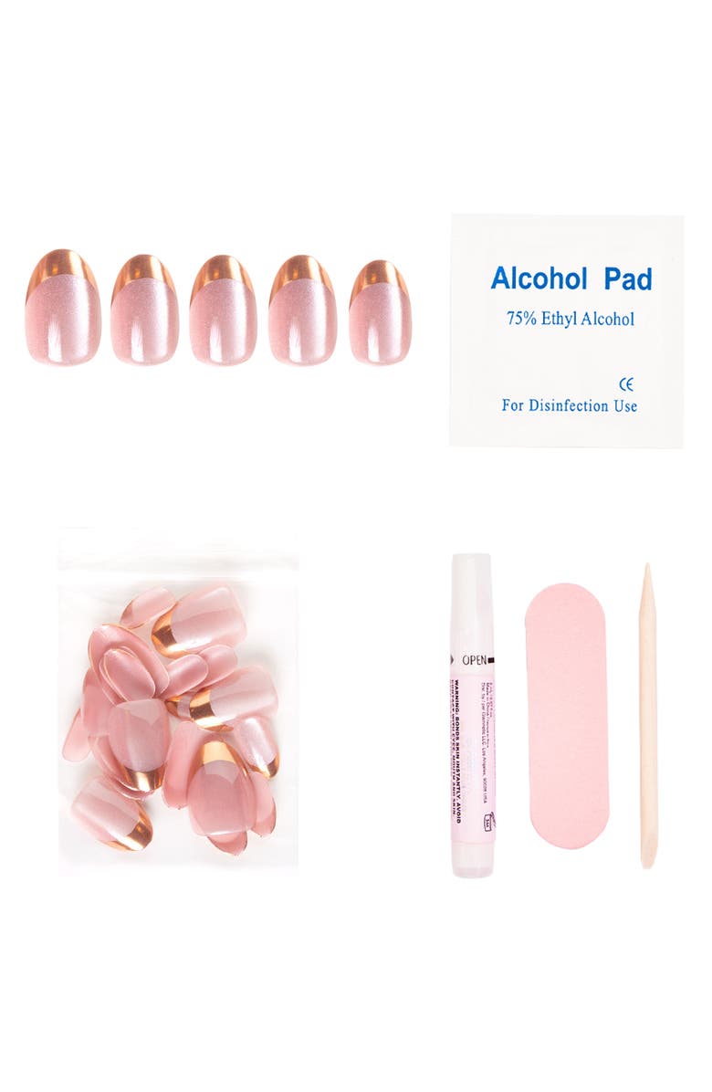 GLAMNETIC Short Oval Press-On Nails, Alternate, color, Caramel Apple