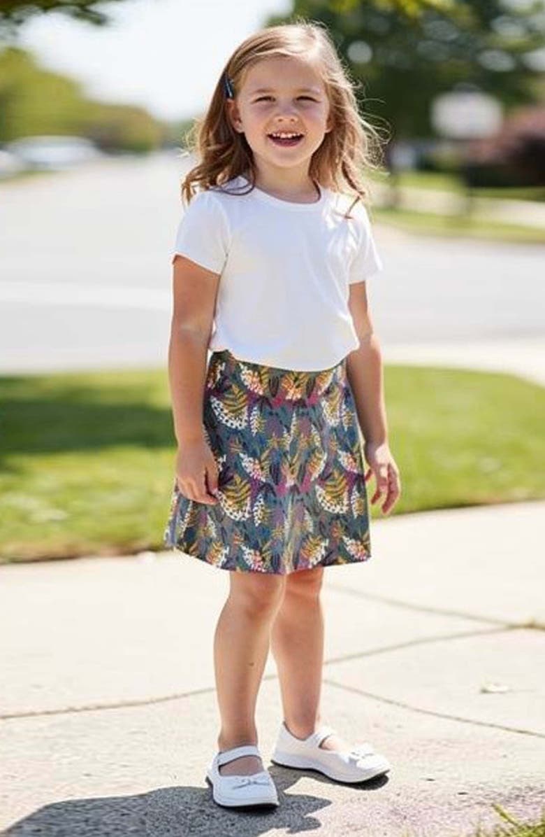 Mightly Organic Cotton Girls Pocket Skorts, Alternate, color, Whimsy