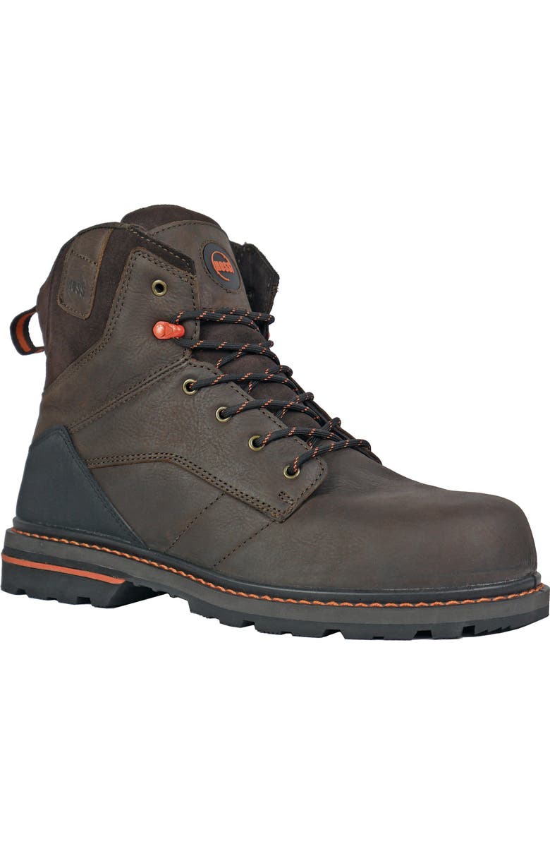 Hoss Boot Company HOSS Carson 6 Inch Soft Toe Work Boot, Main, color, Brown