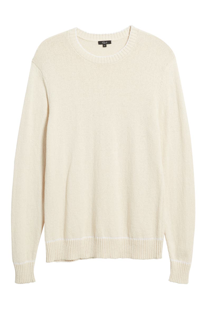 Ves Cotton Blend Crewneck Sweater, Alternate, color, BUTTERCREAM