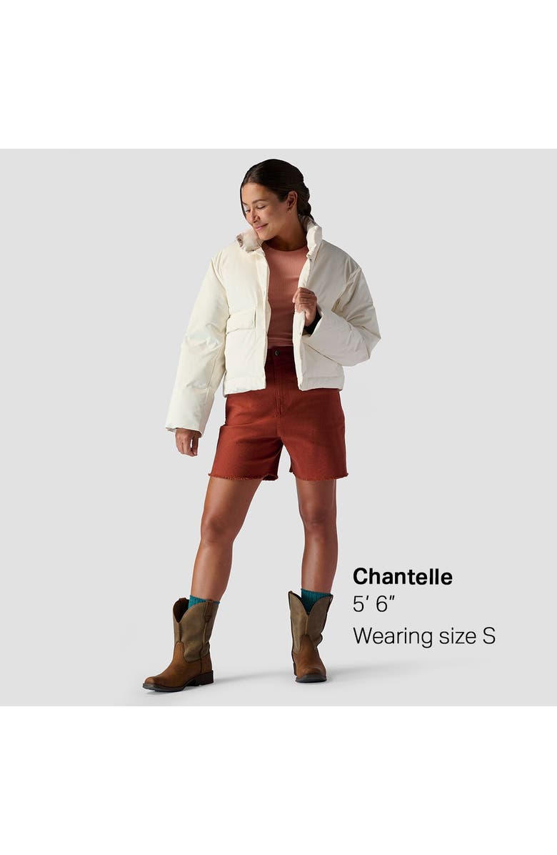 Stoic Crop Boxy Snap Front Puffer - Women's, Alternate, color, Eggshell