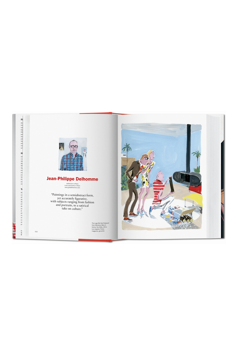 100 Illustrators English French German Book, Alternate, color, White