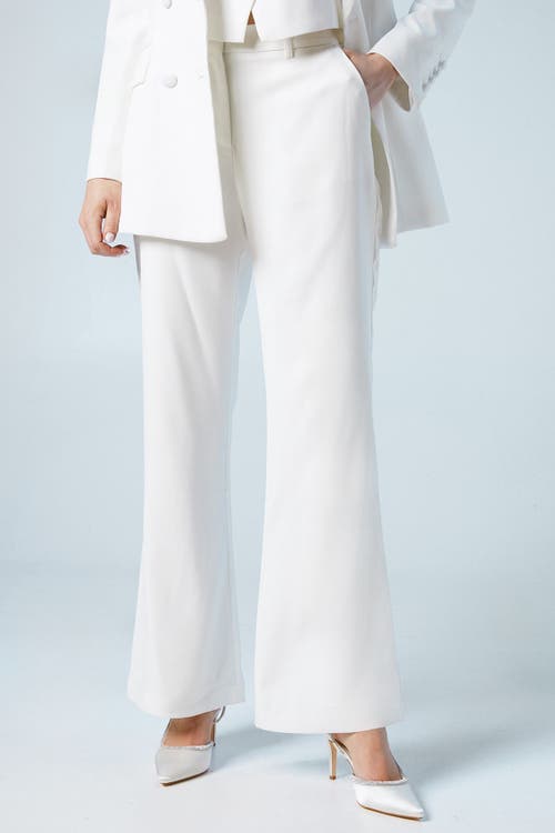 Coast Premium Flare Bridal Trousers In White