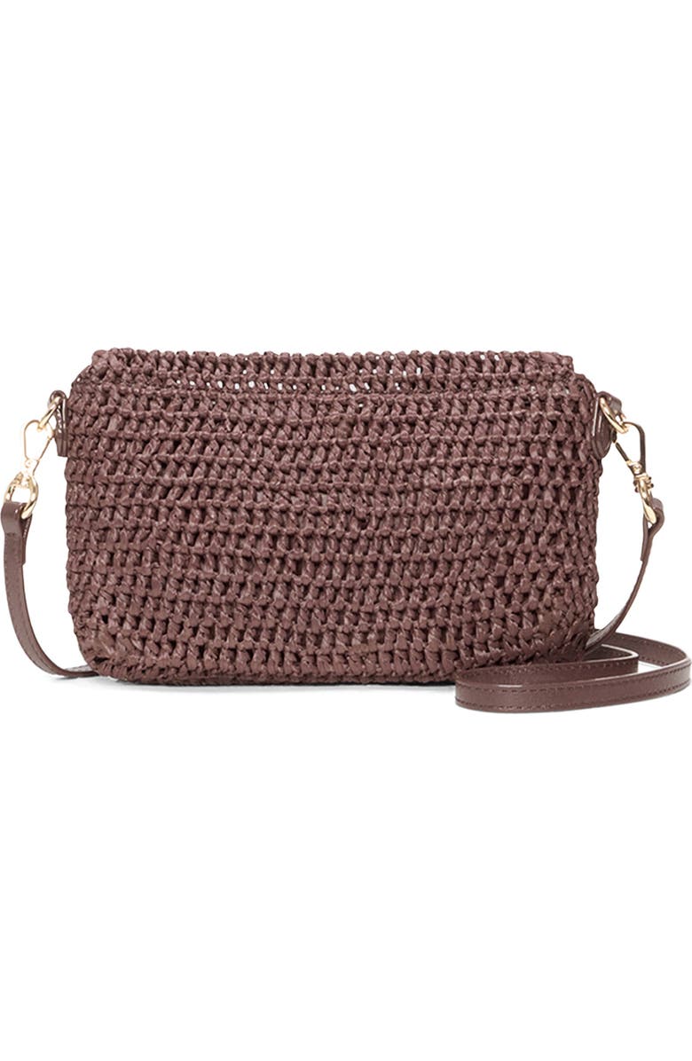 MZ Wallace Convertible Crochet Crossbody Bag, Alternate, color, Brown Crochet