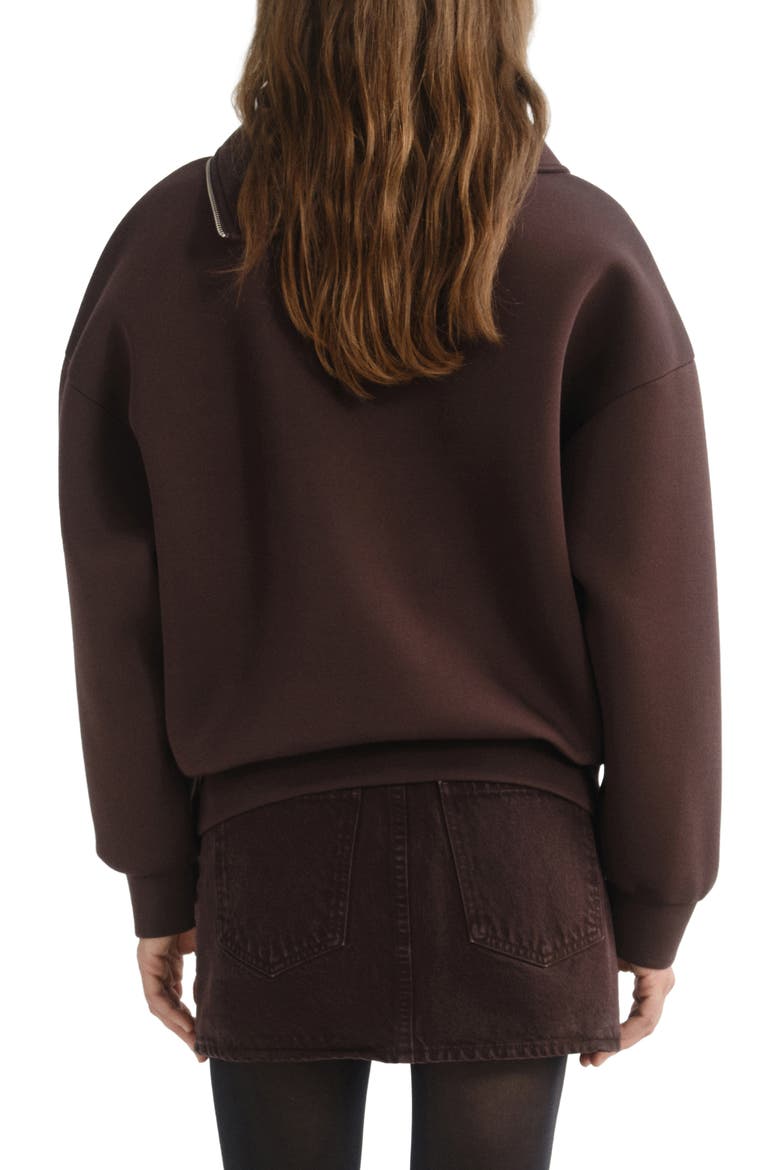 Coyle Asymmetrical Zip Sweatshirt, Alternate, color, DEEP ROAST DK CHOCOLATE BROWN
