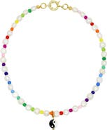 Velvet Luna Pearl Necklace With Yin Yang Charm