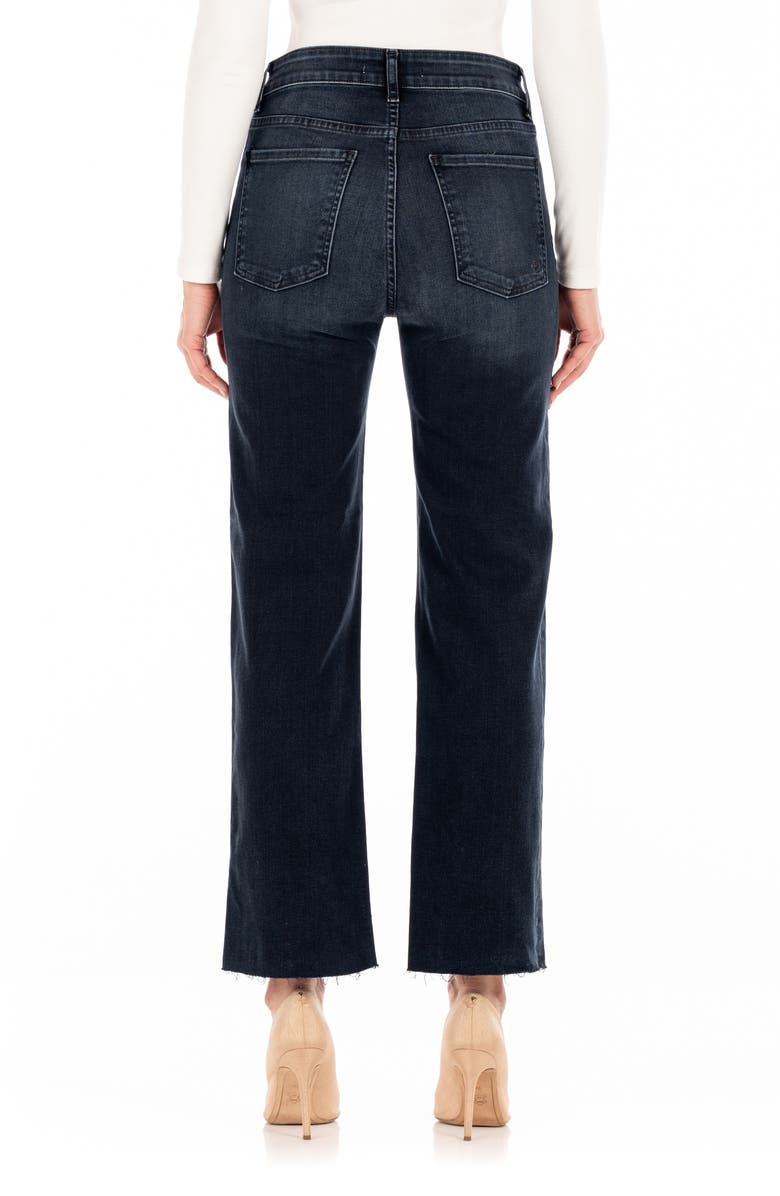 Fidelity Denim Malibu High Waist Raw Hem Crop Wide Leg Jeans, Alternate, color, 