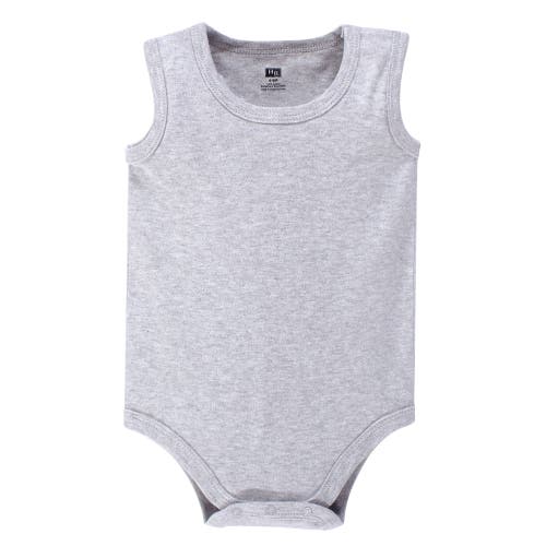 Hudson Baby Soft Cotton Unisex Tank Style Bodysuit In Gray