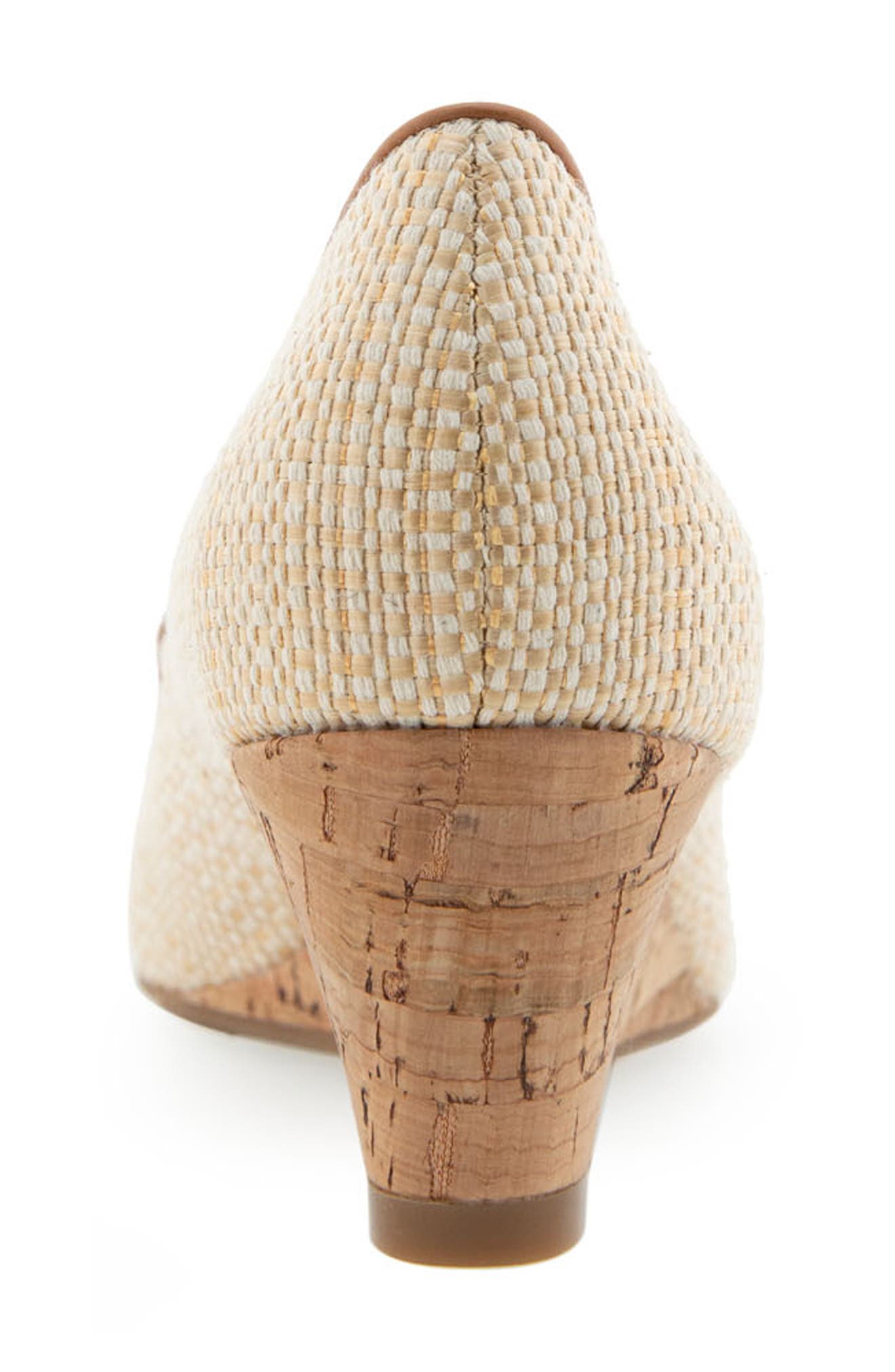 Iris Wedge Pump - Wide Width Available, Alternate, color, NATURAL RAFFIA