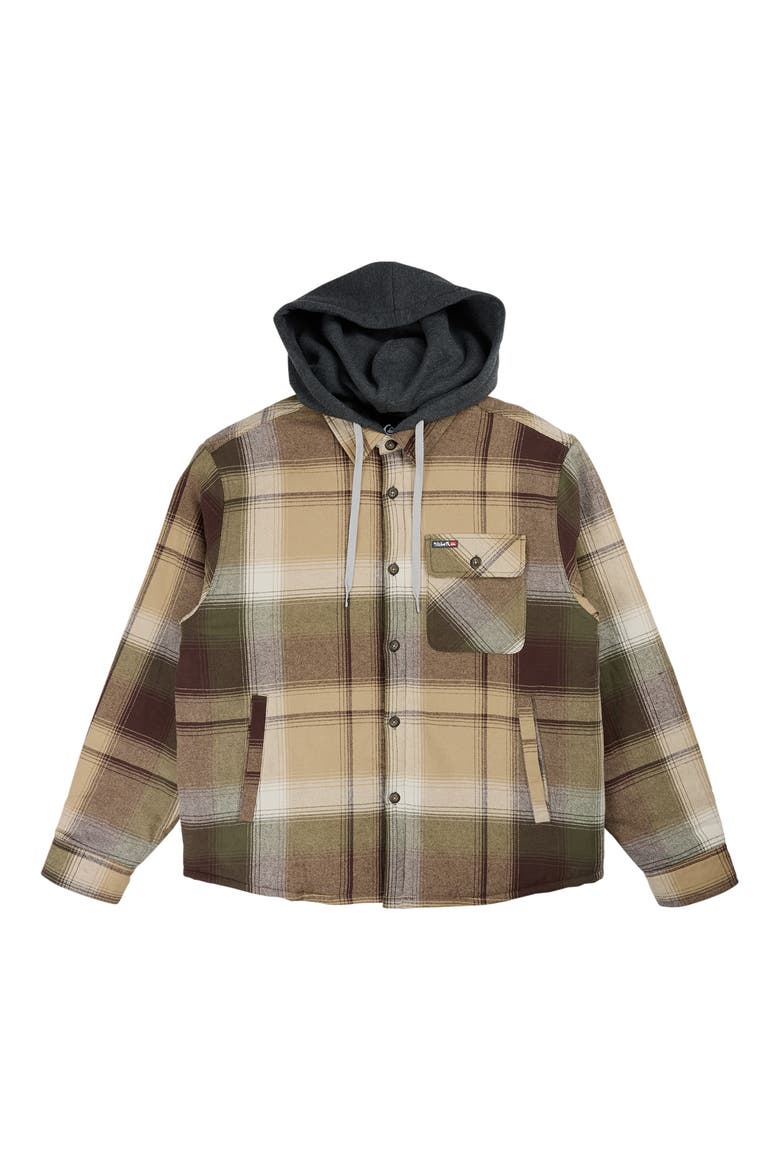 Mantra Hooded Insulated Flannel Jacket, Main, color, KELP