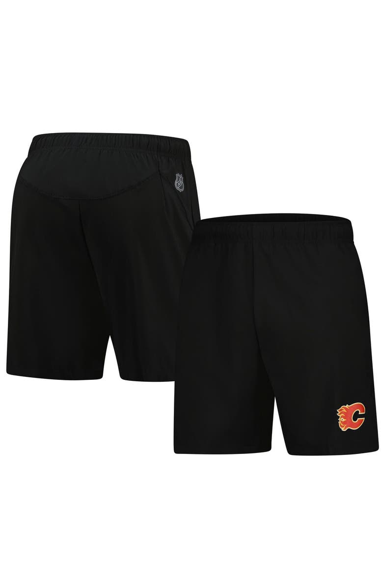 FANATICS Men's Fanatics  Black Calgary Flames Tech Training Shorts, Alternate, color, Black