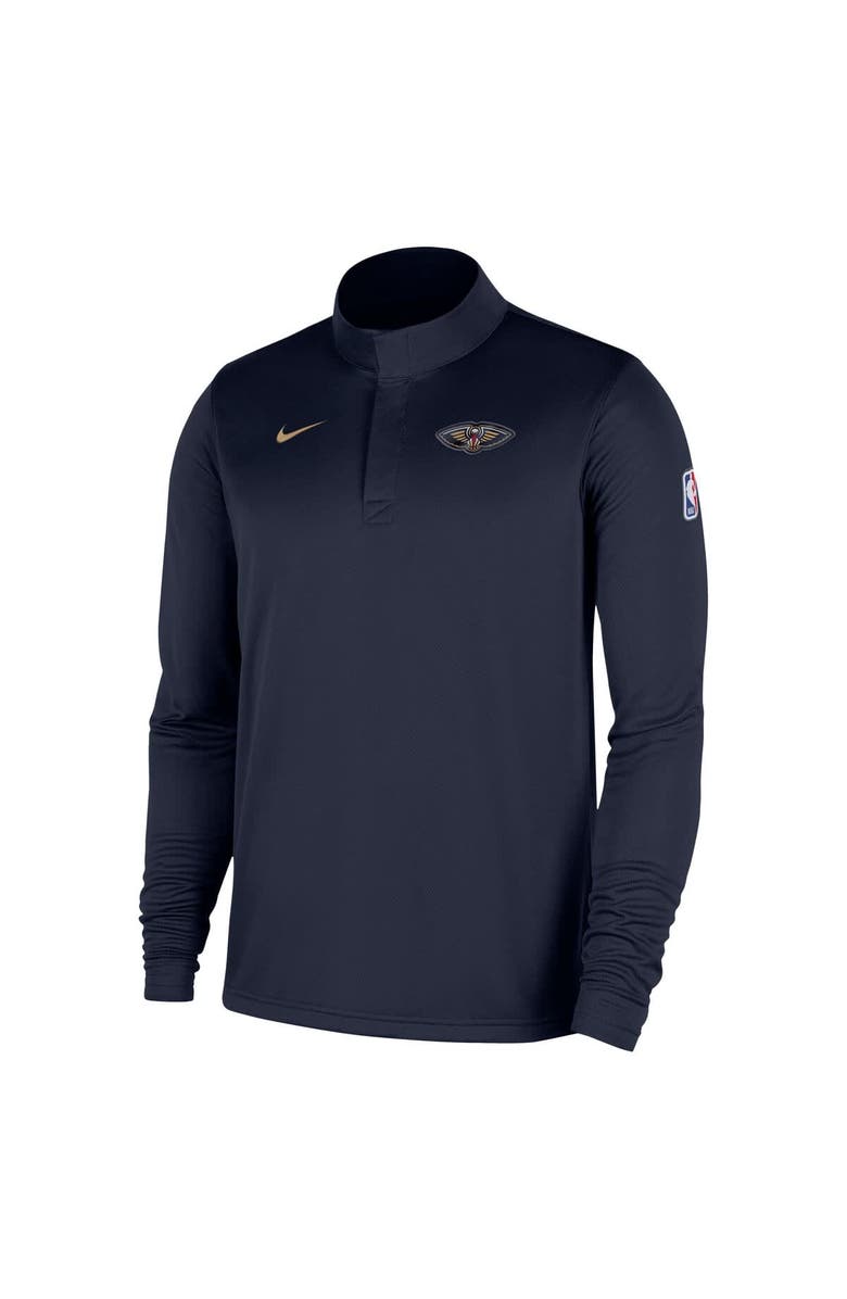Nike Men's Nike Navy New Orleans Pelicans 2025/26 Authentic Coaches Quarter-Zip Dri-Fit Top, Alternate, color, Navy