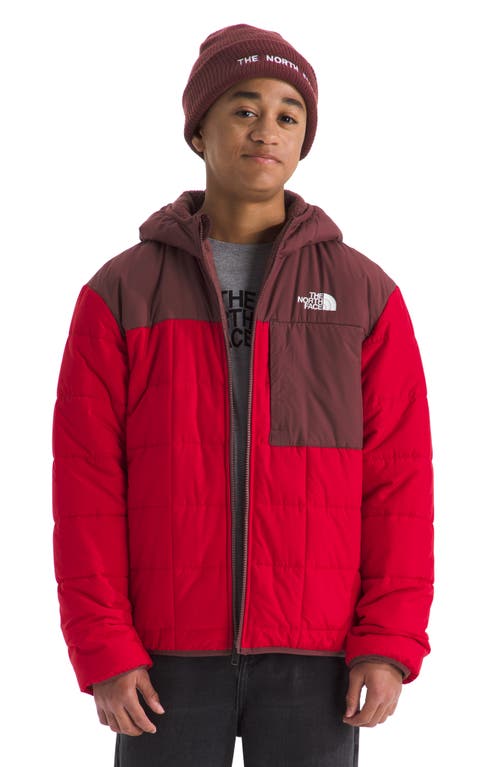 The North Face Kids' Shasta Water Repellent Reversible Hooded Jacket In Red