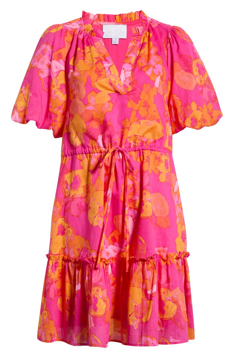 SUGARLIPS Elaris Floral Noella Shift Minidress, Main, color, Fuchsia-Orange-Multi