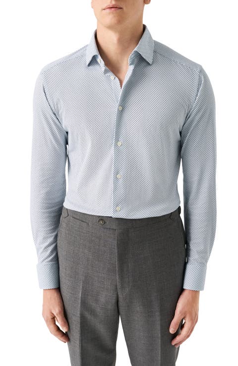 Slim Fit Medallion 4Flex Fit Stretch Jersey Dress Shirt (Big)