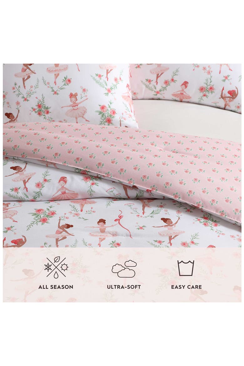 Ballerina Divas 3-Piece Twin Microfiber Comforter & Sham Set, Alternate, color, PINK
