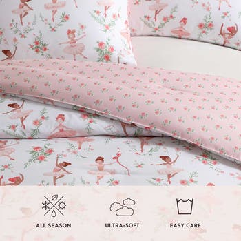 Ballerina Divas 3-Piece Twin Microfiber Comforter & Sham Set