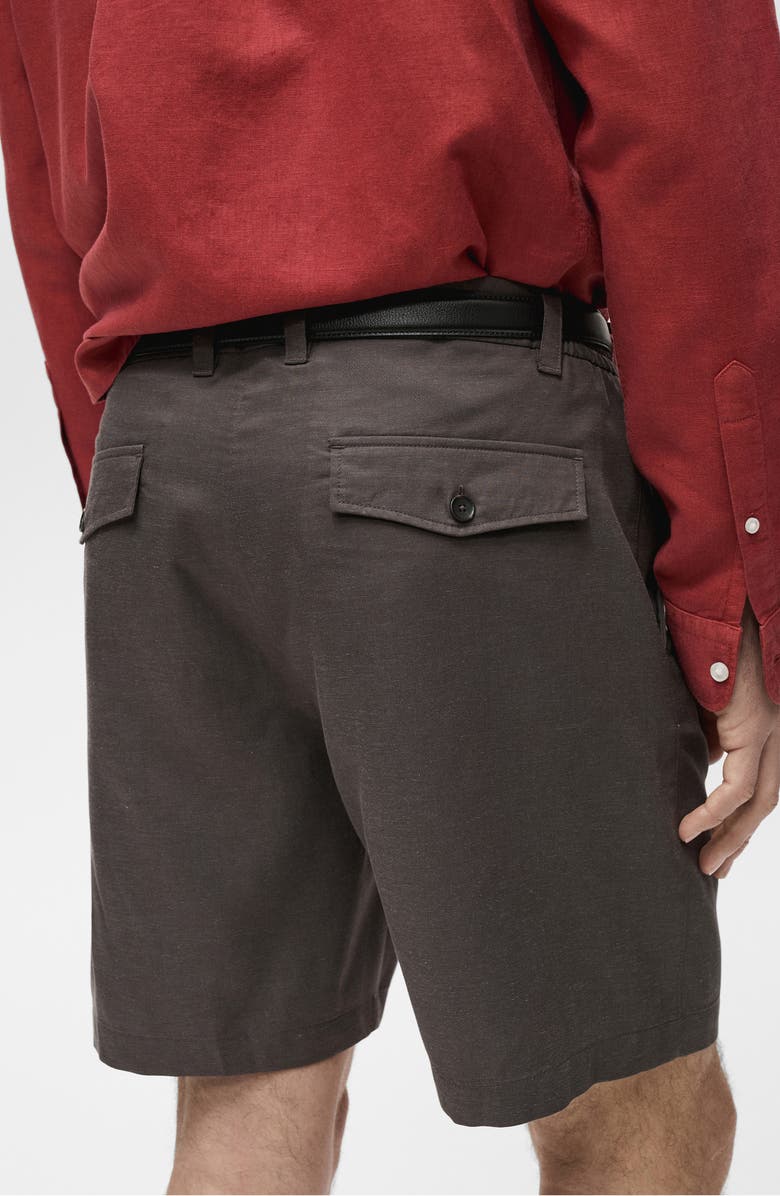 MANGO Fluid Slim Fit Bermuda Shorts, Alternate, color, Chocolate